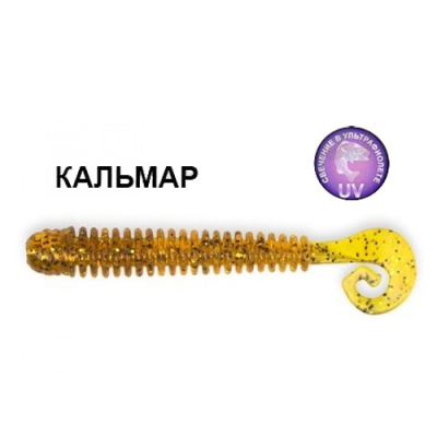 Силиконовая приманка Crazy Fish Active Slug 3" 30-70-9-6 кальмар цв. caramel (карамель)