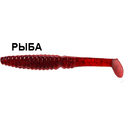 Силиконовая приманка Crazy Fish Scalp Minnow 7-8-11-2 рыба цв. ruby (рубин)