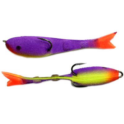 Мормыш Рыбка перфорированная 8 см, цв. 11 фиолетовая PFPN8-11 5 шт