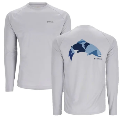 Термофутболка Simms Tech Tee - Artist Series, Trout/Sterling, S