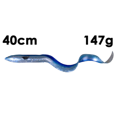 Приманка Savage Gear 3D Real Eel Bulk 40 1шт 23-Blue Pearl Silver Eel 50399-001
