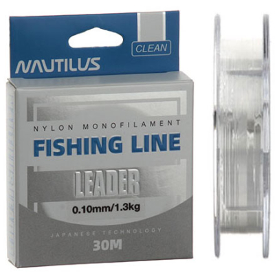 Леска Nautilus Leader 30м 0,10мм, 1,3кг