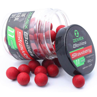 Бойлы тонущие ZEMEX Strawberry, 11 мм, 50 гр