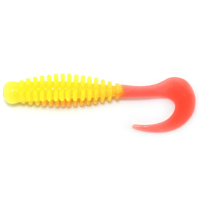 Силиконовая приманка Boroda Baits Phantom 85 mm ЛИМОН/КРАСНЫЙ (Lemon/Red)