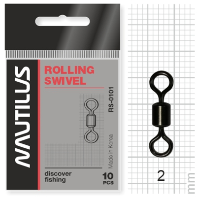Вертлюг Nautilus Rolling Swivel 0101 size # 8 тест 19кг