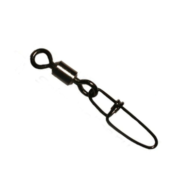 Вертлюги с застежкой Metsui Rolling Swivel With Crosslock Snap цвет black, размер № 4, в уп. 12 шт.