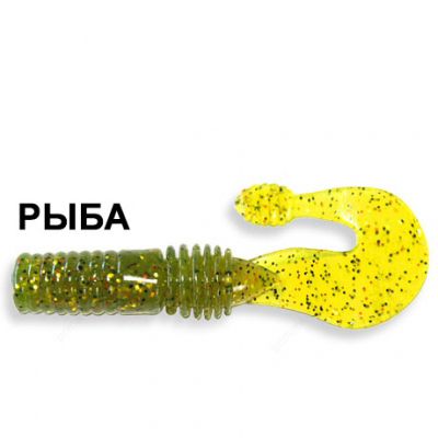 Силиконовая приманка Crazy Fish Powertail 4-7-1-2 рыба цв. olive (оливка)
