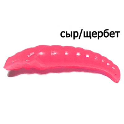 Силиконовая приманка Trout Zone Paddle 1.3" цв. Сыр/Щербет малина