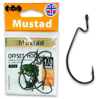 Крючки офсетные BAT Mustad Offset 38105 № 4 уп.5