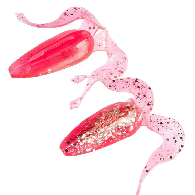 Силиконовая приманка Лягушка Helios Frog 2,56"/6,5 см Silver Sparkles & Pink  7шт. (HS-21-035)