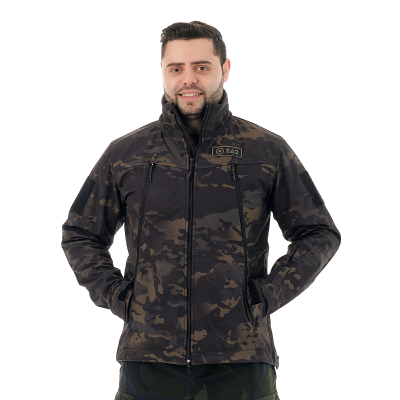 Куртка NovaTex «Альфа» (софт-шелл, черный мультикам) 7.62, р-р 60-62 рост 170-176