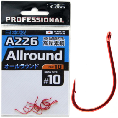 Крючки Cobra Pro ALLROUND сер.A226 разм.014 10шт.