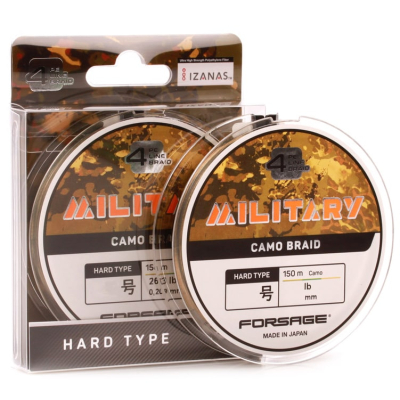Шнур Forsage Military 4 Braid Hard Type 150 m Camo # 0.4