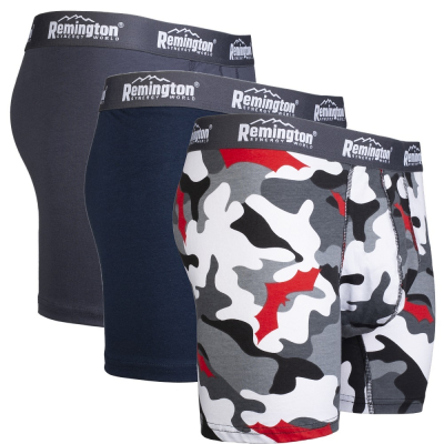 Мужские трусы боксеры Remington, набор 3 шт, микс серый 406 р. 3XL