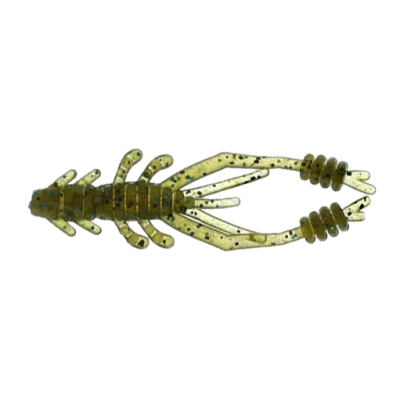 Силиконовая приманка Креветка Reins Ring Shrimp 2" (в уп. 12 шт.) цв. #005 Green Pumpkin Blue