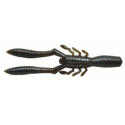 Силиконовая приманка Megabass Honjikomi Bottle Shrimp 3" цв. Green Pumpkin Blue