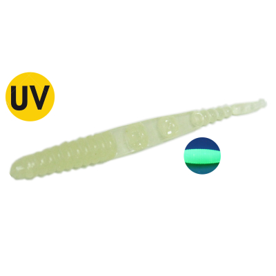 Мягкая приманка MicroFishing Micro Worm 1.5" 10шт Фосфор-Креветка