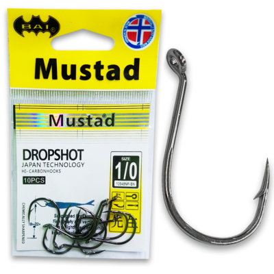Крючки BAT Mustad Dropshot 10548 № 1.0 уп.10