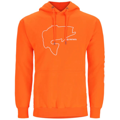 Толстовка Simms Bass Outline Hoody, Neon Orange, S