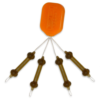 Набор для оснастки "Вертолет" PB Product Heli-Chod X-small Rubber&Beads Weed (4шт) 21011