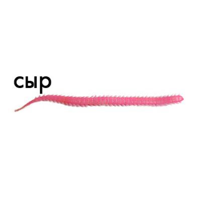 Мягкая приманка Trout Zone Tapeworm 3,3" розовый сыр