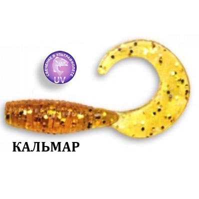 Силиконовая приманка Crazy Fish Angry Spin 1" 20-25-9-6 кальмар цв. caramel (карамель)