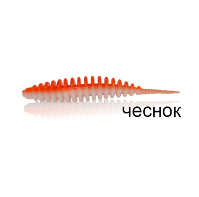 Силиконовая приманка MF_pro Ribs swim 2" - 4,5см. Orange/white Чеснок