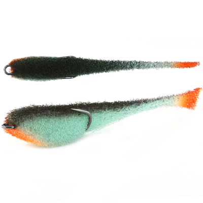 Мормыш Классическая Поролоновая рыбка с поджатым двойником 8 см, цв. 38 - крючок № 4