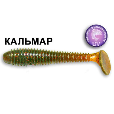 Силиконовая приманка Crazy Fish Vibro Fat 5" 39-120-14-6 кальмар цв. UV Motor Oil (УФ моторное масло)