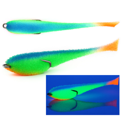 Мормыш Классическая Поролоновая рыбка с поджатым двойником 12 см, цв. 14, 3 шт/упак