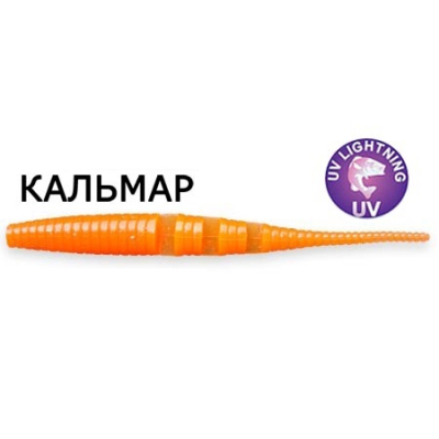 Силиконовая приманка Crazy Fish Polaris 4" 38-100-64-6 кальмар цв. fluo orange (флуоресцентно-оранжевый)