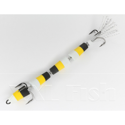 Приманка Мандула "Флажок" XXL Fish Модель №140 цв. БелоЖелтоЧерный