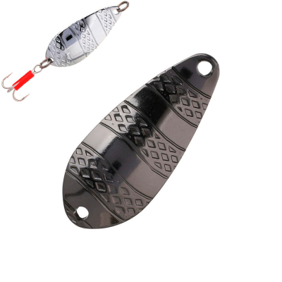 Блесна колеблющаяся Mikado Stripe №1/8гр./4,8см - чёрный пепел