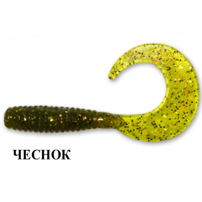 Силиконовая приманка Crazy Fish Angry Spin 1" 20-25-1-5 чеснок цв. olive (оливка)
