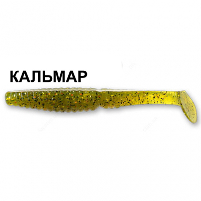 Силиконовая приманка Crazy Fish Scalp Minnow 4" 18-100-1-6 кальмар цв. olive (оливка)