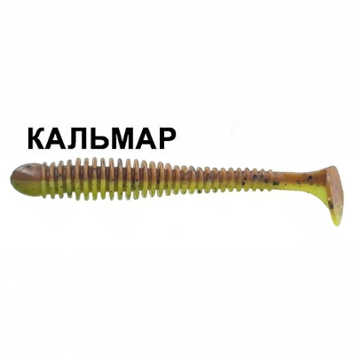 Силиконовая приманка Crazy Fish Vibro Worm 3.4" 13-85-4d-6 кальмар цв. chart swamp (шартрес болото)