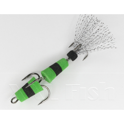 Приманка Мандула "Флажок" XXL Fish Модель 12 цв. ЗеленоЧерноЗеленый