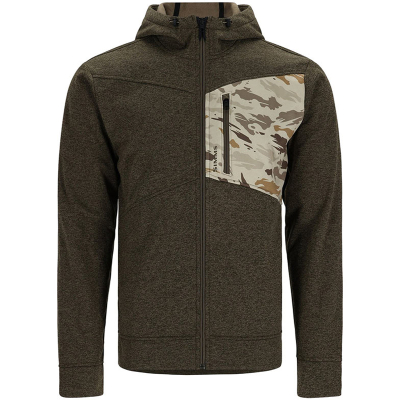 Толстовка Simms CX Hoody - Full Zip, Dark Stone/Ghost Camo Stone, L