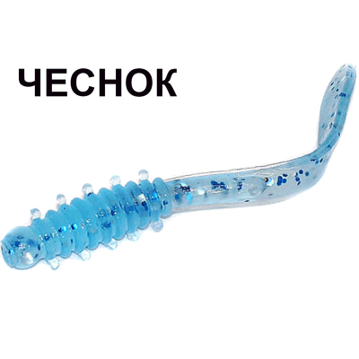 Мягкая приманка Boroda Baits Leech цв. Голубой, аттр. Чеснок, 12 шт./уп.