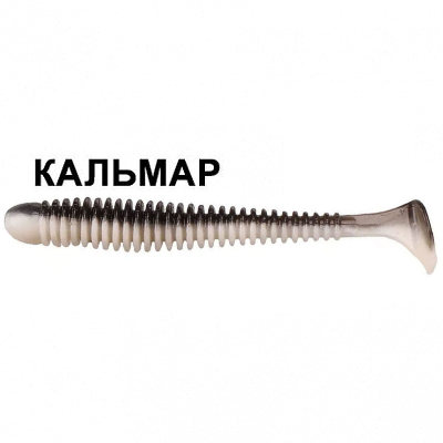 Силиконовая приманка Crazy Fish Vibro Worm 3.4" 13-85-28d-6 кальмар цв. yin yang (инь янь)