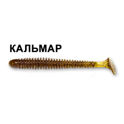 Силиконовая приманка Crazy Fish Vibro Worm 3-5-26-6 кальмар цв. swamp (болото)