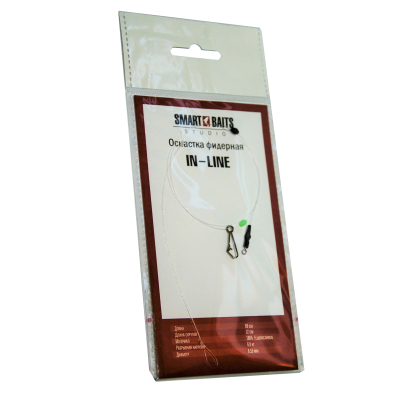 Оснастка фидерная Smart Baits "In-line" Feeder Gum 100% Fluorocarbon 7 кг, 60 см