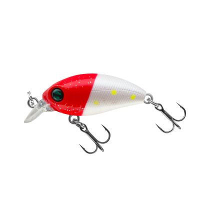 Воблер Sprut Rini Crank 32F (Floating/32mm/2,7g/0,1-0,6m/RHD) + Два Одинарных Крючка (S-75M #6)