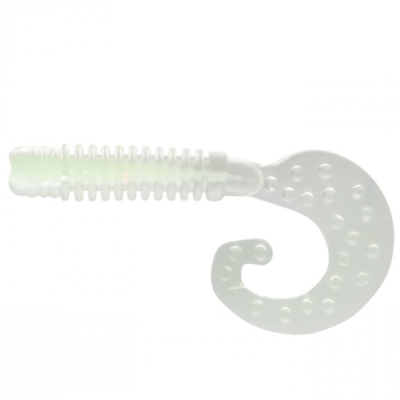 Твистер Sprut Mizuiro 75mm/3.7g/TW (Transparent-White) Special Natural Attractant (7шт)