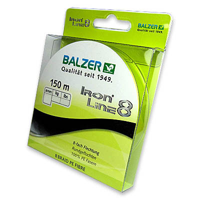 Шнур плетенный Balzer Iron Line 8x Yellow 150м 0,24 мм 19,5 кг (12661 024)