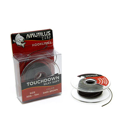 Поводковый материал Nautilus Silky Soft Touchdown 30lb 10м Dark Brown