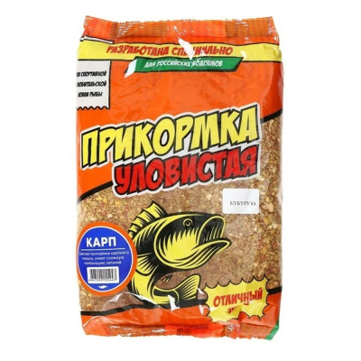 Прикормка Allvega "УЛОВИСТАЯ" 0,8кг КАРП (КУКУРУЗА)