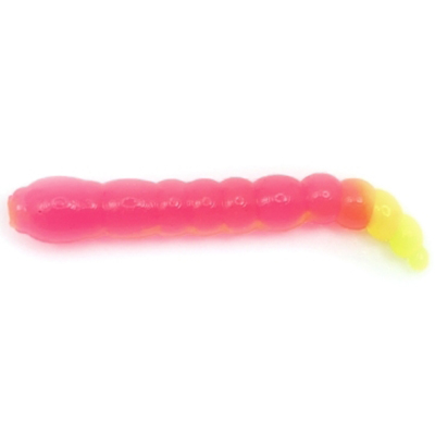 Силиконовая приманка Boroda Baits Kora Buba цвет Ярко-розовый/Лимон, 12 шт./уп.