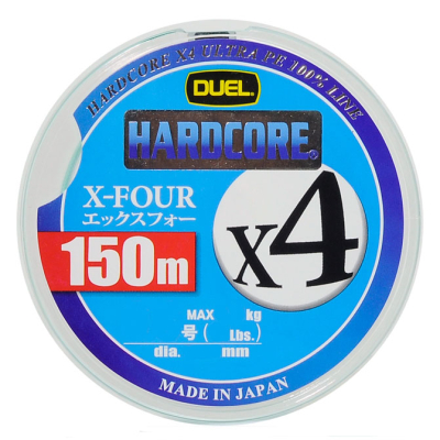 Плетеный шнур Duel PE Hardcore X4 White 150m #1.0 (0.171mm) 8.0kg