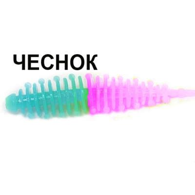 Мягкая приманка Boroda Baits Ayra Double Color цв. Голубой/Лиловый, аттр. Чеснок, 8 шт./уп.